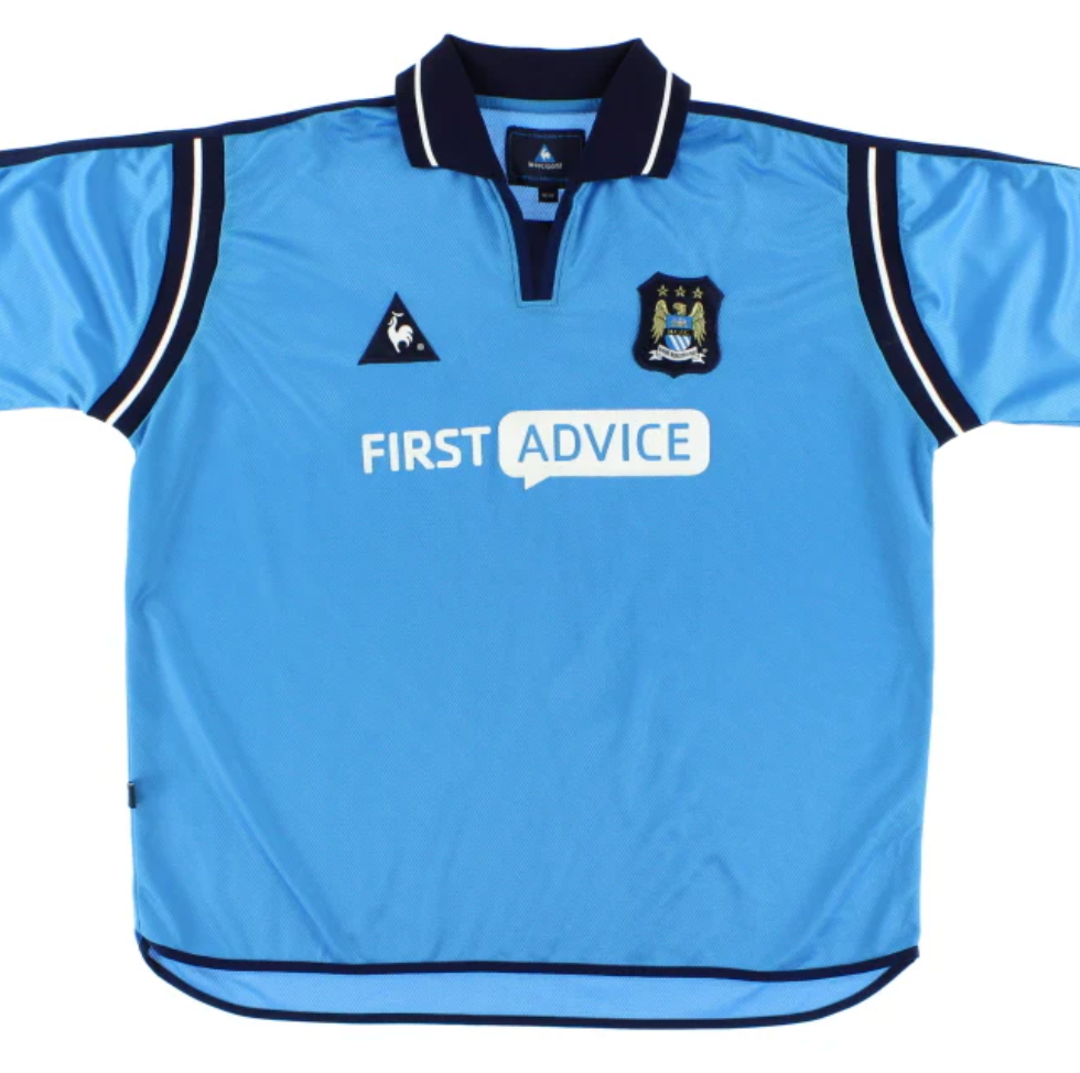 Manchester City Le Coq Sportif Home Shirt 02/03 Retro | Adults