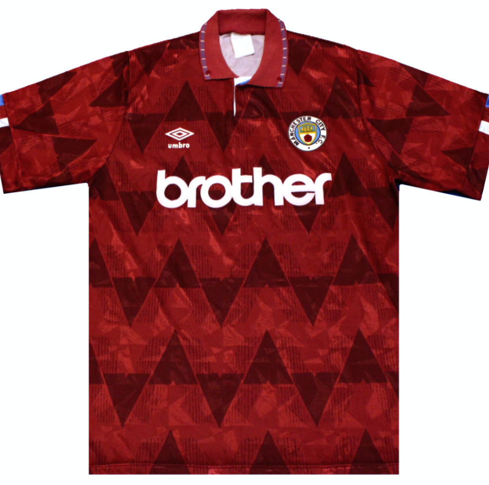 Manchester City Umbro Away Shirt 91/92 Retro | Adults