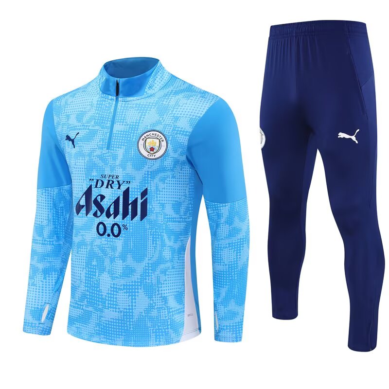 Manchester City Puma Asahi Tracksuit Light Blue/Navy 25/26 | Adults