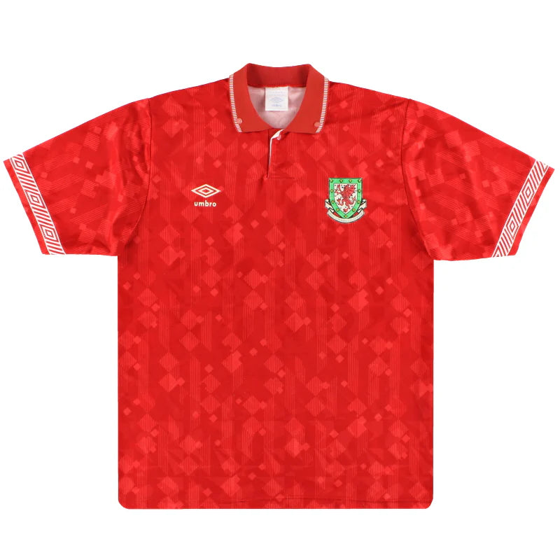Wales Umbro Home shirt 90/92 Retro | Adults