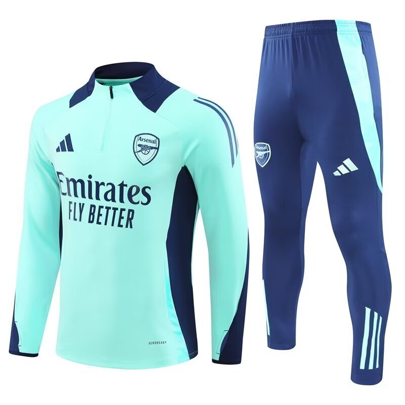 Arsenal Adidas Pre Match Tracksuit Mint/Blue | Adults