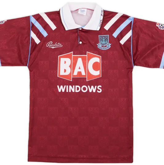 West Ham United Bukta Home Shirt 91/92 Retro | Adults