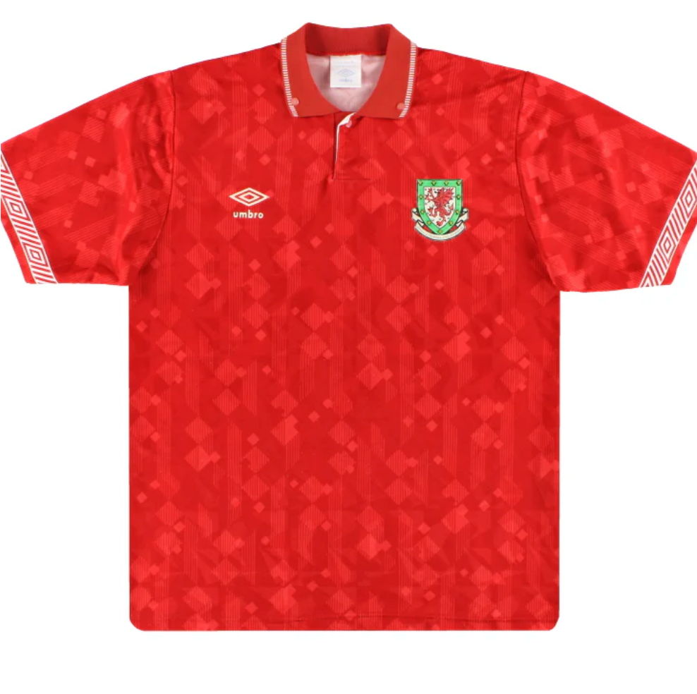 Wales Umbro Home Shirt 90/92 Retro | Adults