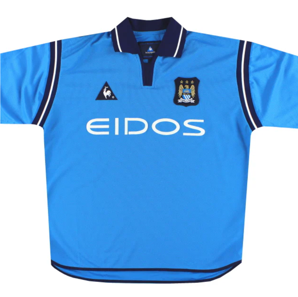 Manchester City Le Coq Sportif Home Shirt 01/02 Retro | Adults