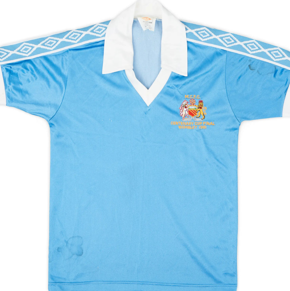 Manchester City Umbro Centenary 77/1981 Cup Final Shirt Retro | Adults