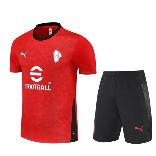 AC Milan Training Set Shirt/Shorts Red/Black | Juinors