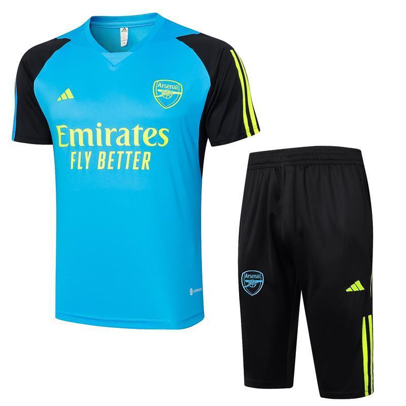 Arsenal Adidas Training Set Shirt/Shorts Blue/Black | Adults