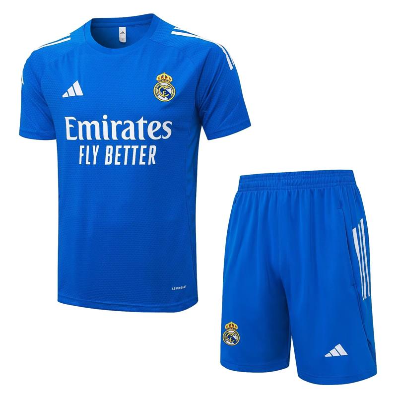 Real Madrid Adidas Training Set Shirt/Shorts Blue | Adults